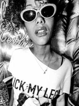 photography. Black & white. Portrait with sunglasses 