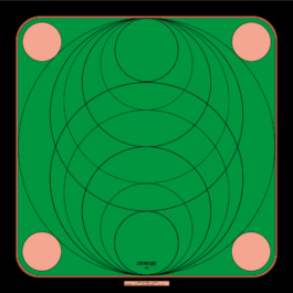 design d'un foulard vert, rose et noir. lick my legs 2026 