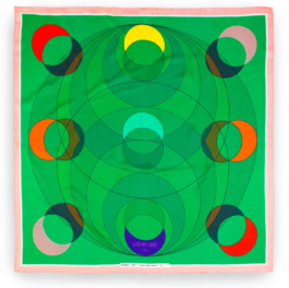 photo d'un carré en soie vert 