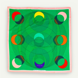 foulard en soie vert 