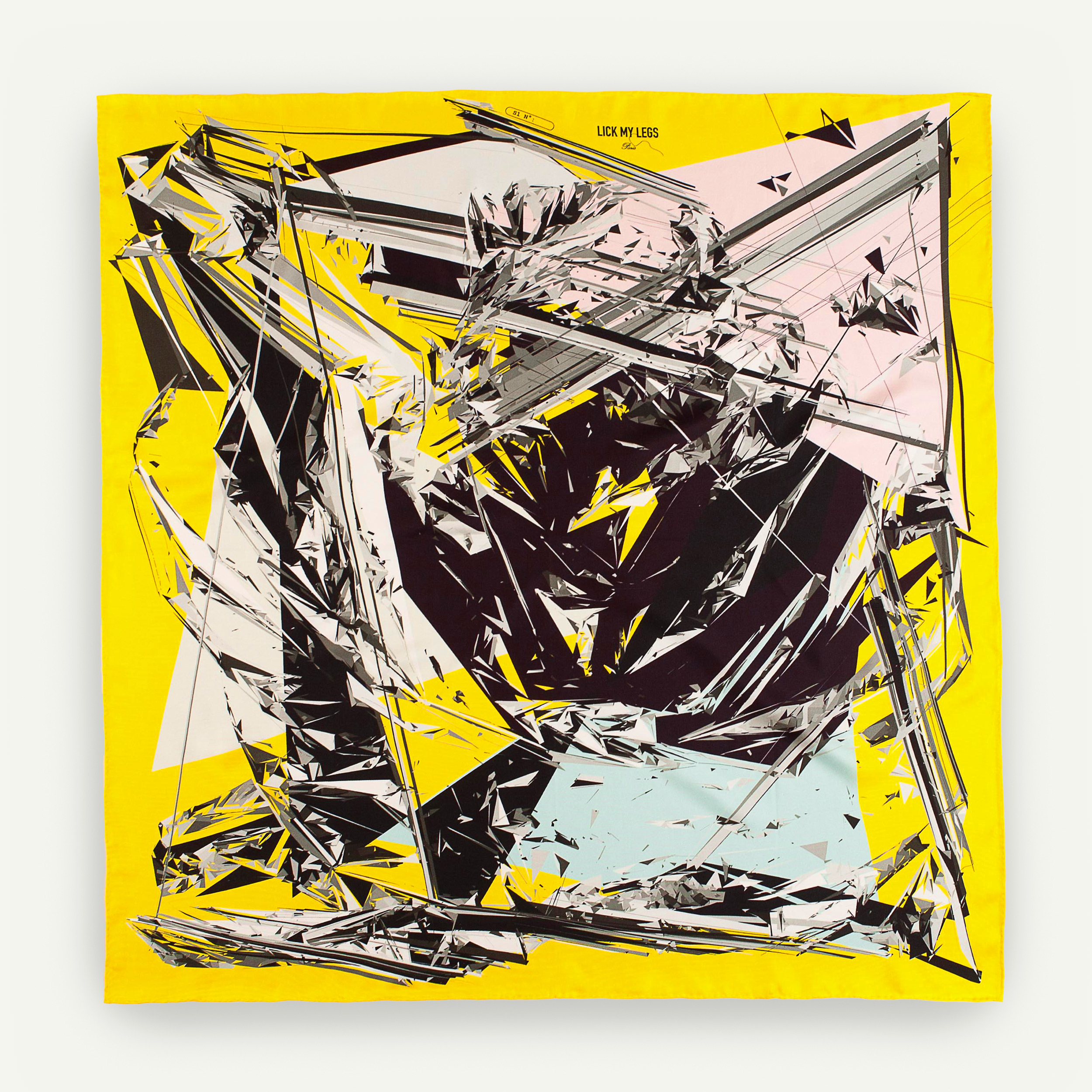 carré de soie jaune