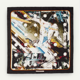 foulard graphique en soie 