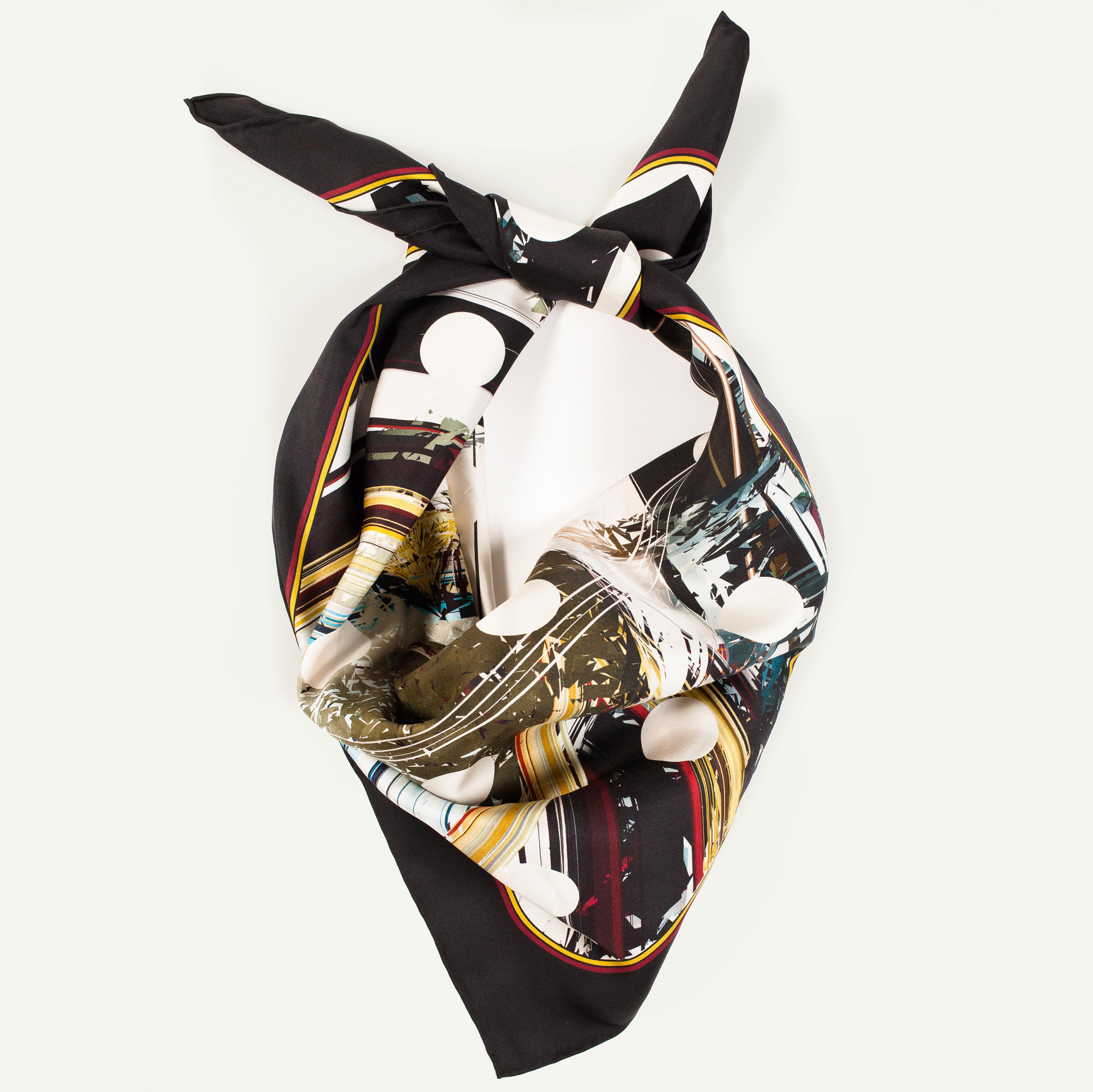 foulard graphique en soie