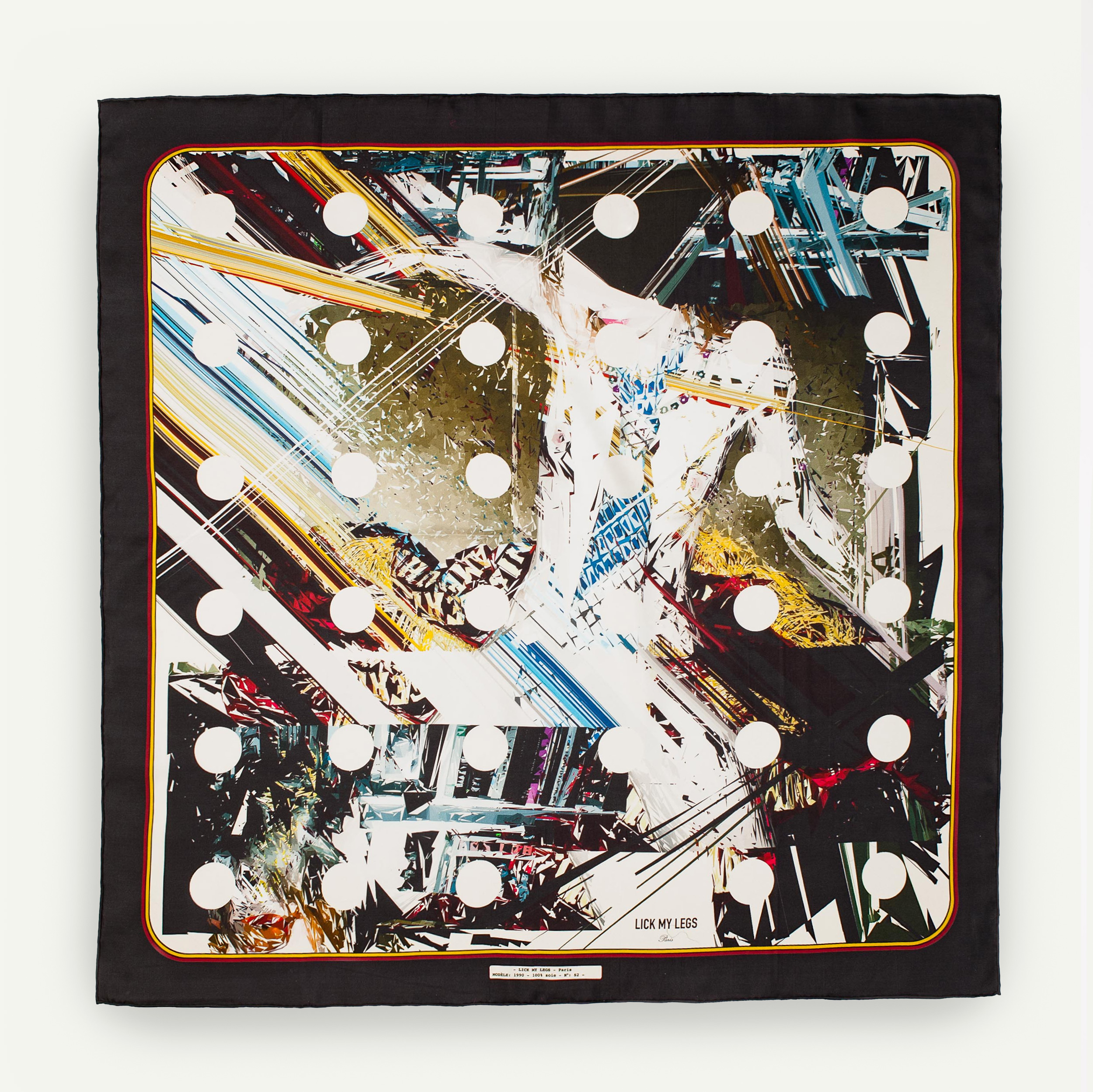 foulard graphique en soie