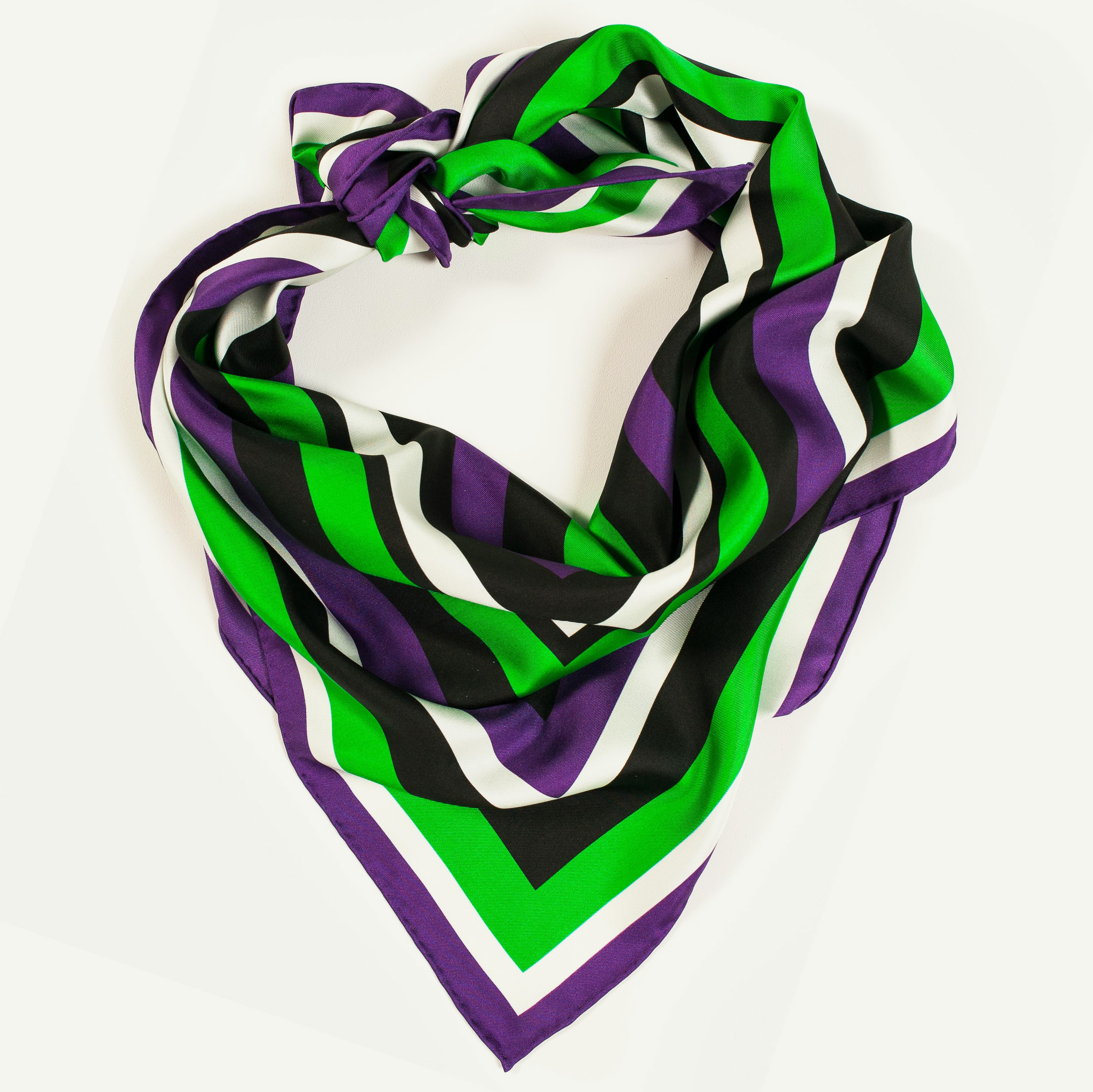 carré de soie multicolore