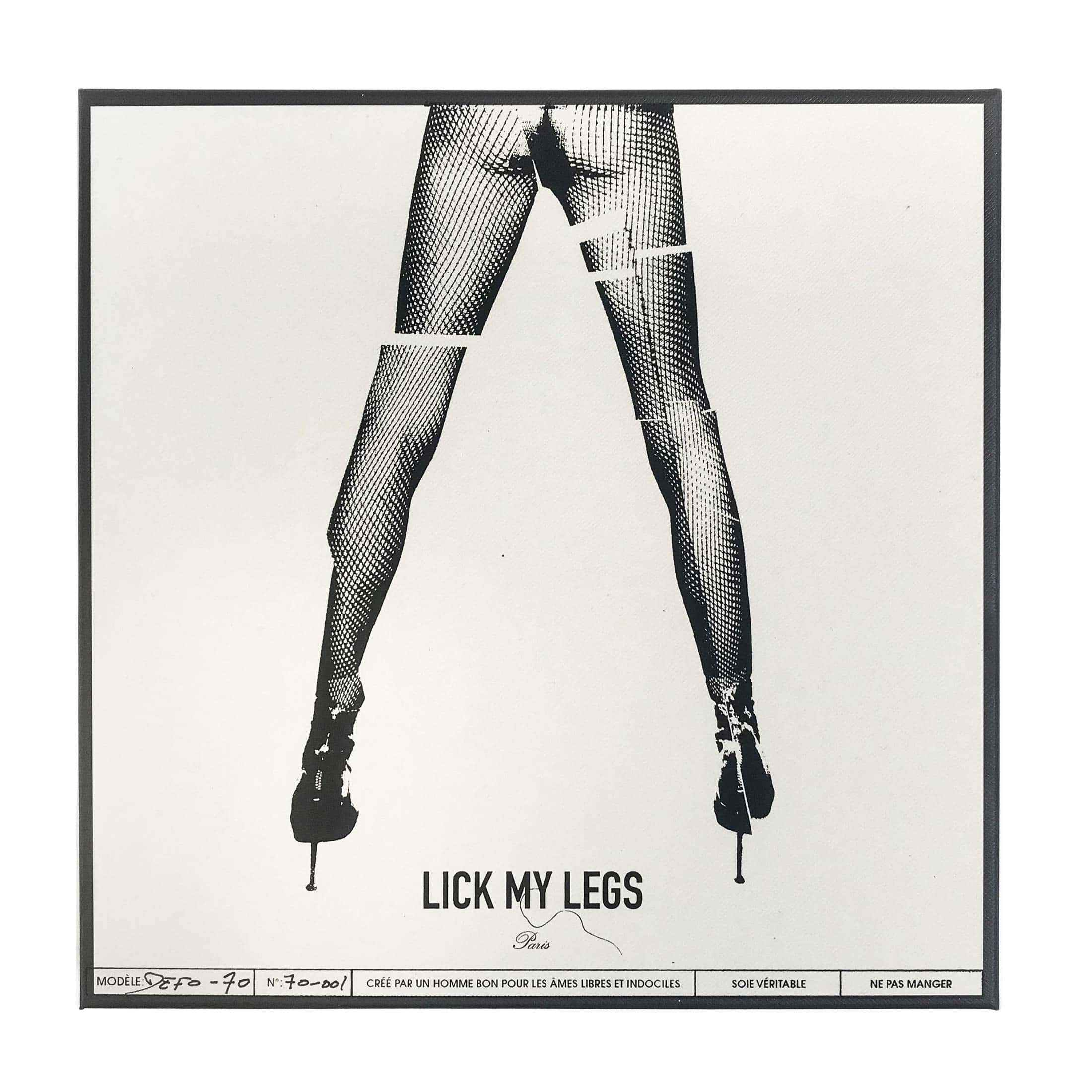 boite lickmylegs sérigraphiée legs