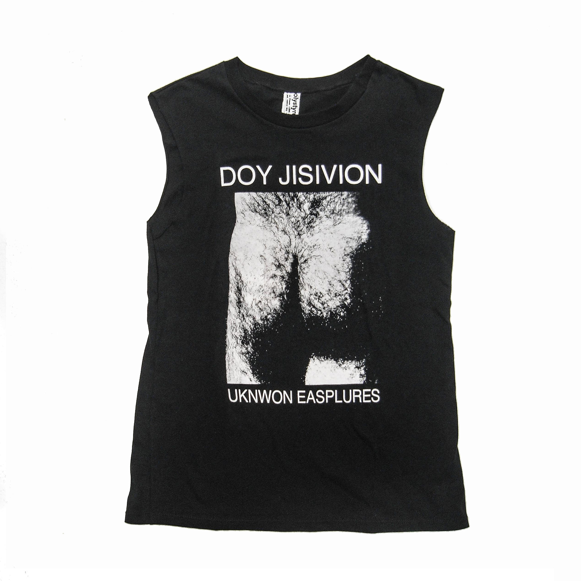 t-shirt noir. sérigraphie Doy jisivion