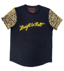 tshirt straight leopard noir 
